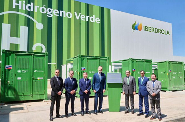 Inauguración de la planta de hidrógeno verde de Iberdrola.