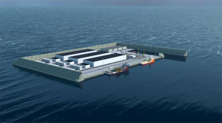 Proyecto danés de "islas de energía" en el Mar del Norte.