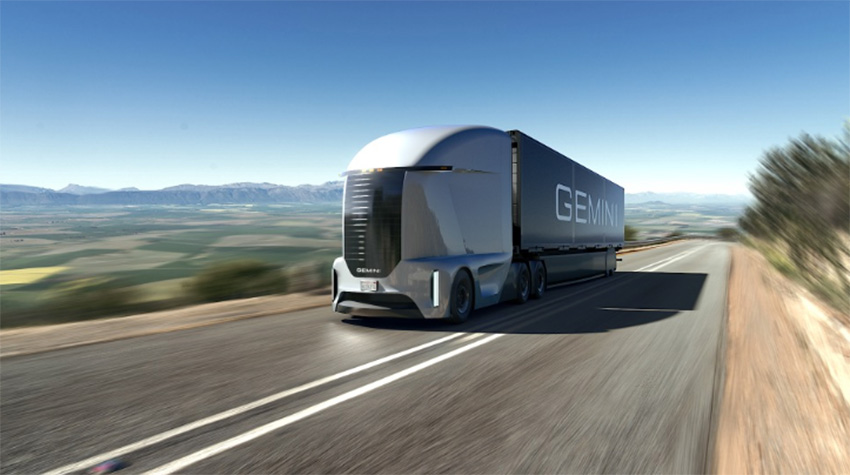 La empresa californiana Gemini Motor anuncia una flota de camiones autónomos de pila de combustible para 2025