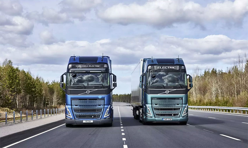 Volvo Trucks y Volvo CE presentan un cambión y un dumper, respectivamente, ambos de hidrógeno