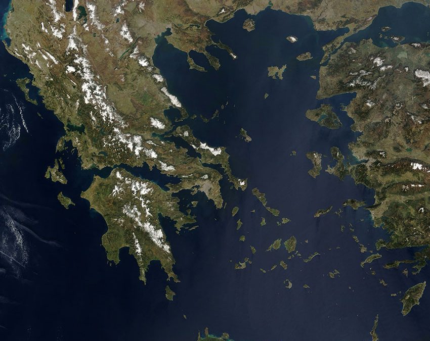 Foto de la NASA de Grecia.