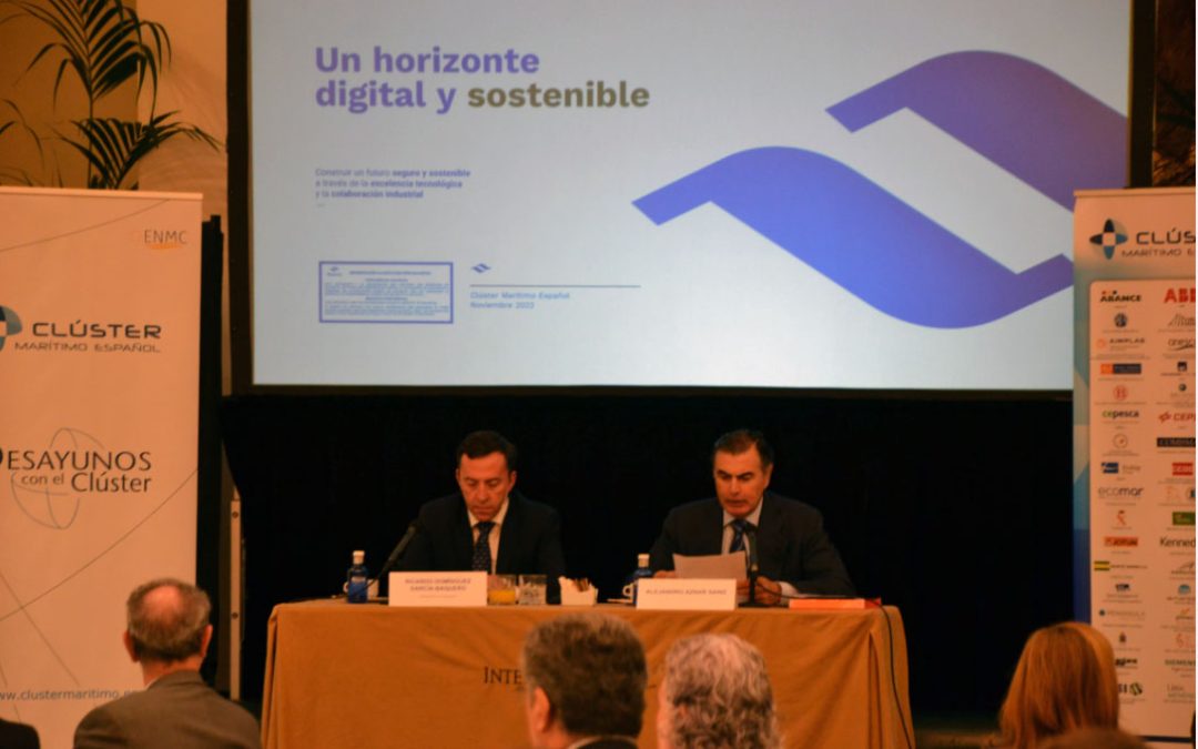 Ricardo Domínguez, presidente de Navantia, y Alejandro Aznar, presidente del CME.