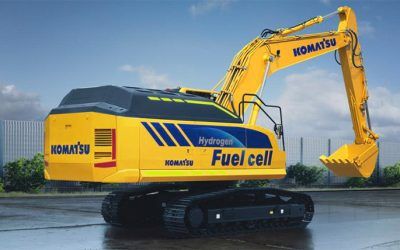 Komatsu desarrolla la primera excavadora, de tamaño medio, alimentada con pila de combustible