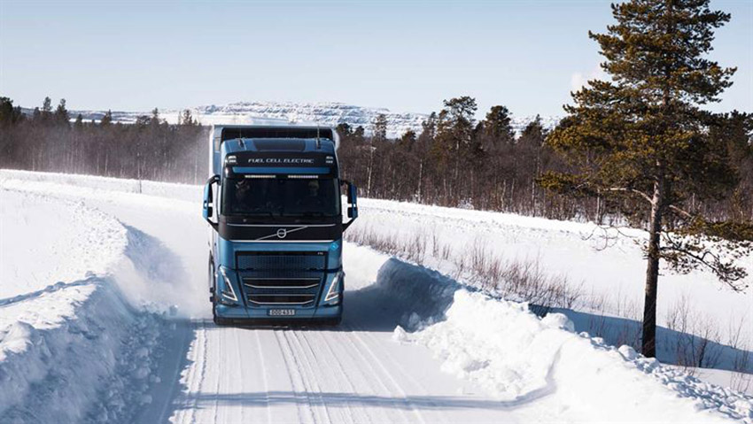 Pruebas del camión de pila de combustible de Volvo Trucks.