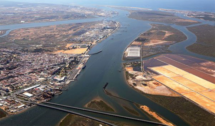 Puerto de Huelva. Imagen: Junta de Andalucía.