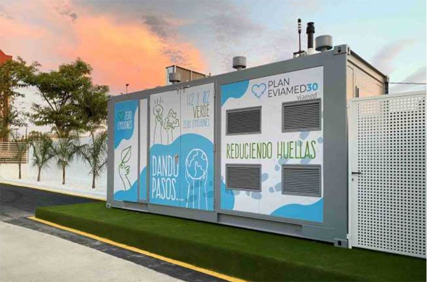 Viamed instala una planta de hidrógeno verde en el hospital San José de Alcantarilla (Murcia).
