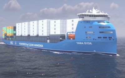 El primer buque portacontenedores del mundo propulsado con amoníaco puro