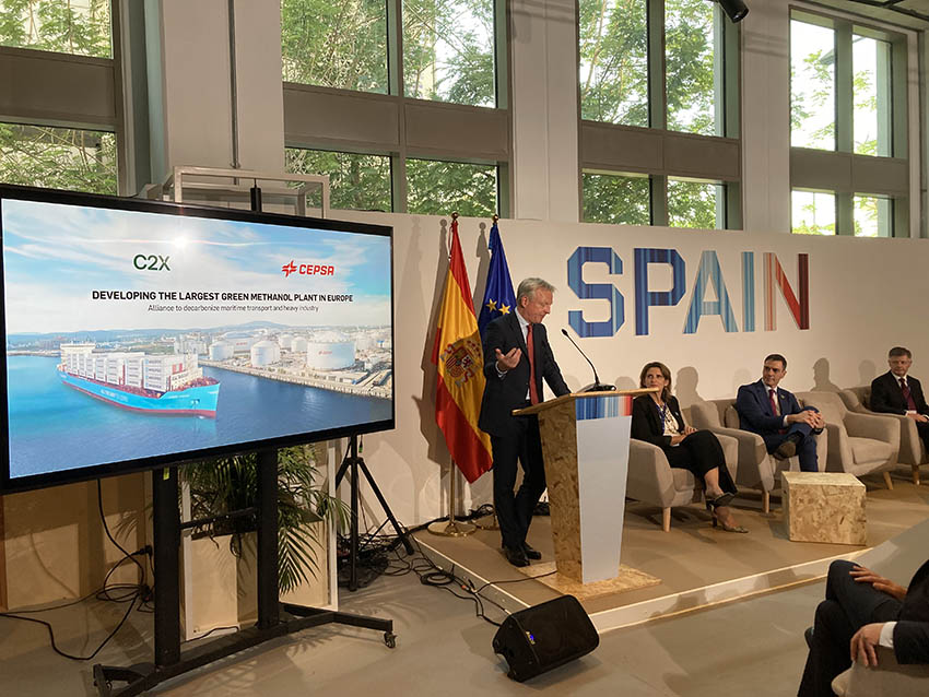 Durante la COP28, Cepsa y C2X han anunciado el desarrollo en Huelva de la mayor planta de metanol verde de Europa