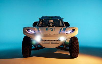 Extreme H presenta el coche de pila de combustible Pioner 25, el coche que correrá desde abril en la nueva serie de carreras